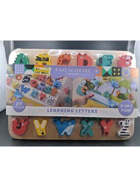 FAO Schwarz 27-Piece Learning Letters Animal Alphabet Board Set
